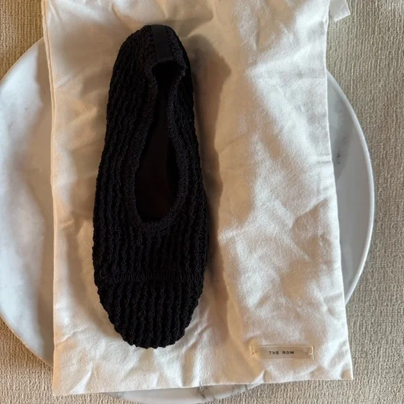 The Row Black Knit Flats Size 39.5 - Picture 5 of 6